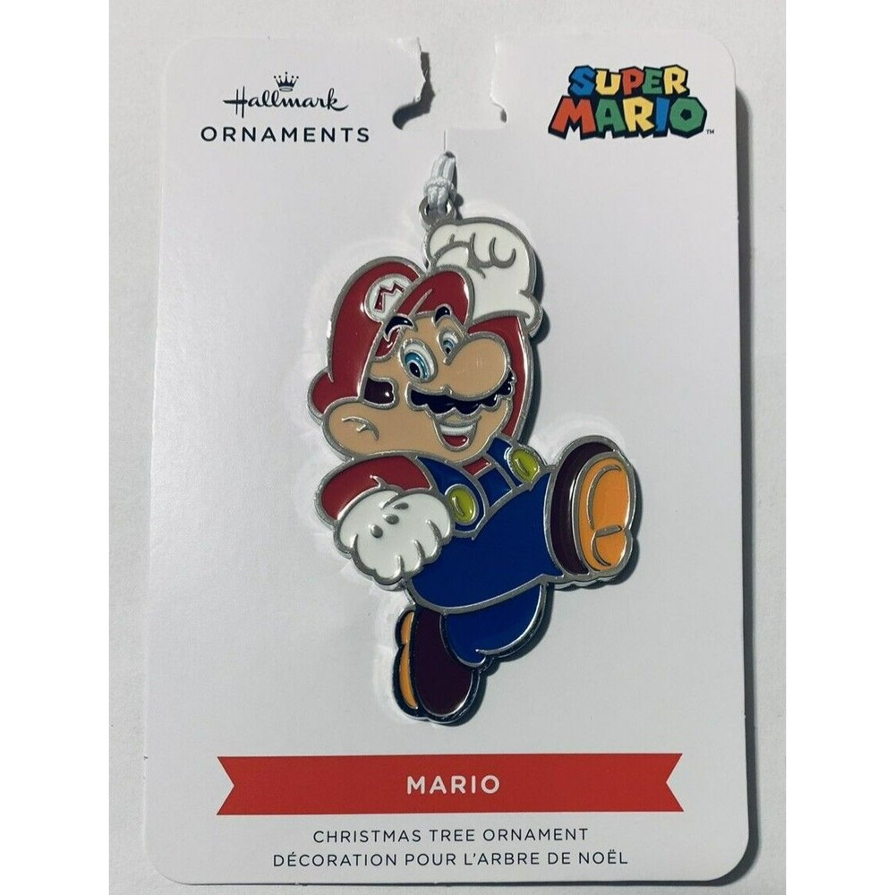 Super Mario Christmas Ornament Nintendo Hallmark 2022 2.75” Flat Metal Enamel - Picture 8 of 8